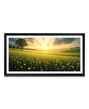 Nature Landscape Floating Frame Scenery Digital Print - (I5761) - 12x24 inch Modern Nature Wall Art for Living Room, Bedroom, Office, Hotels, Drawing Room