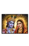 Lord RadhaKrishna Laminated Photo - 5x7 Inches, Divine Blessings For Home & Office And Temple Decoration (F16087)