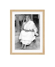 Maa Sarada Black and White Photo | Sacred Hindu Spiritual Wall Art for Home & Temple |Divine Wall Art for Meditation and Worship |Perfect for Spiritual Home Decoration|Ideal for Pooja Rooms & Rel