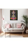 Lakshmi & Ganesh Laminated Photo - 5x7 Inches, Divine Blessings for Home & Office and Temple Decoration