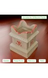 Elegant Ceramic Tulsi Mandir for Home & Office | Handcrafted Pooja Stand | Ideal for Daily Worship & Festive Decor
