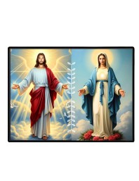Jesus Christ - Our Lady Of Grace Laminated Photo - 7x9 Inches, Divine Blessings For Home & Office And Temple Decoration (F16287)