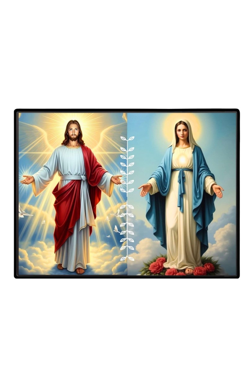 Jesus Christ - Our Lady Of Grace Laminated Photo - 11x13 Inches, Divine Blessings For Home & Office And Temple Decoration (F16287)