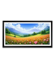 Nature Landscape Floating Frame Scenery Digital Print - (I5760) - 24x48 inch Modern Nature Wall Art for Living Room, Bedroom, Office, Hotels, Drawing Room