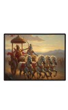 Lord Krishna Laminated Photo - 9x11 Inches, Divine Blessings For Home & Office And Temple Decoration (F16074)