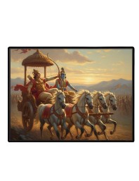 Lord Krishna Laminated Photo - 5x7 Inches, Divine Blessings For Home & Office And Temple Decoration (F16074)