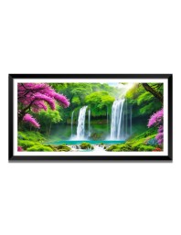 Nature Landscape Floating Frame Scenery Digital Print - (I5855) - 12x24 inch Modern Nature Wall Art for Living Room, Bedroom, Office, Hotels, Drawing Room
