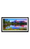 Nature Landscape Floating Frame Scenery Digital Print - (I5751) - 12x24 inch Modern Nature Wall Art for Living Room, Bedroom, Office, Hotels, Drawing Room