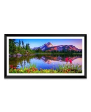 Nature Landscape Floating Frame Scenery Digital Print - (I5751) - 12x24 inch Modern Nature Wall Art for Living Room, Bedroom, Office, Hotels, Drawing Room
