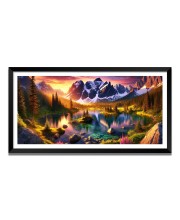 Nature Landscape Floating Frame Scenery Digital Print - (I5782) - 12x24 inch Modern Nature Wall Art for Living Room, Bedroom, Office, Hotels, Drawing Room