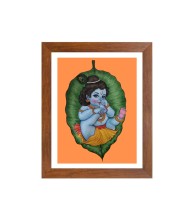 Colored Photo of Bal Gopal | Divine Child Krishna Wall Art | Spiritual Decor for Home & Temple