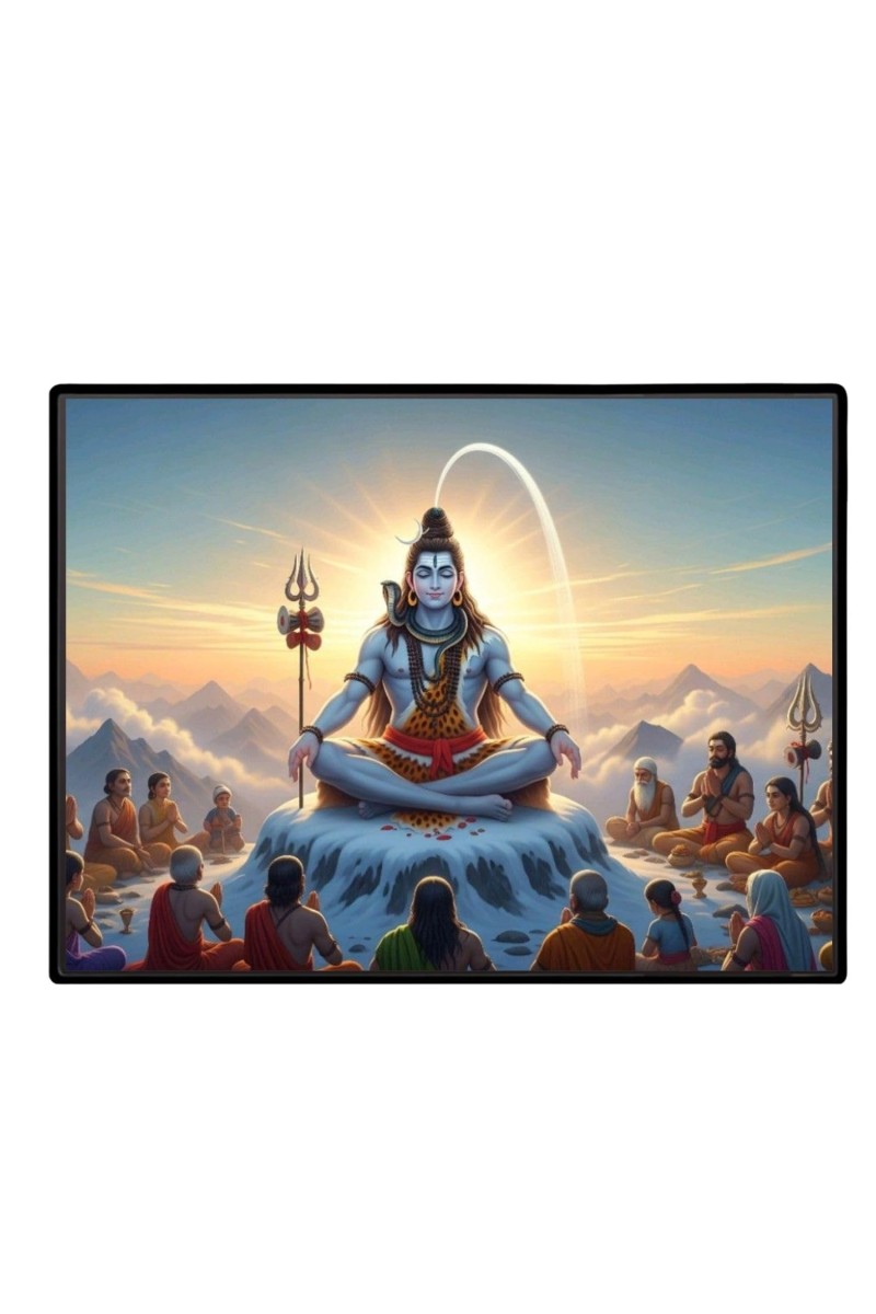 Lord Shiva Laminated Photo - 7x9 Inches, Divine Blessings For Home & Office And Temple Decoration (F16098)