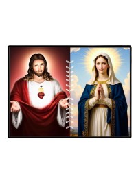 Jesus Christ - Our Lady Of Grace Laminated Photo - 9x11 Inches, Divine Blessings For Home & Office And Temple Decoration (F16286)