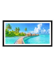 Nature Landscape Floating Frame Scenery Digital Print - (I5885) - 24x48 inch Modern Nature Wall Art for Living Room, Bedroom, Office, Hotels, Drawing Room