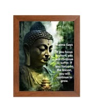 Buddha & Famous Quote Brown Frame, 10x14InchesInspirational Wall Art for Office, Home DecorIdeal Spiritual Gift