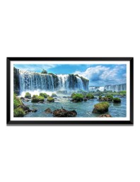 Nature Landscape Floating Frame Scenery Digital Print - (I5746) - 24x48 inch Modern Nature Wall Art for Living Room, Bedroom, Office, Hotels, Drawing Room