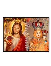 Jesus Lady Of Velankanni Laminated Photo - 7x9 Inches, Divine Blessings For Home & Office And Temple Decoration (F16206)