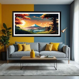 Nature Landscape Floating Frame Scenery Digital Print - (I5807) - 18x36 inch Modern Nature Wall Art for Living Room, Bedroom, Office, Hotels, Drawing Room Nature Landscape Floating Frame Scenery Digital Print - (I5807) - 18x36 inch Modern Nature Wall Art for Living Room, Bedroom, Office, Hotels, Drawing Room