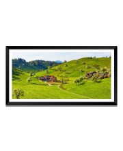 Nature Landscape Floating Frame Scenery Digital Print - (I5869) - 12x24 inch Modern Nature Wall Art for Living Room, Bedroom, Office, Hotels, Drawing Room