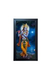 Lord Krishna Playing Flute Divine Art Photo Frame – Sacred Acrylic Wall Decor for Home, Office & Temple (39.5 x 24.3 cm)