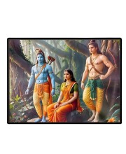 Lord RamSiya Laxman Laminated Photo - 7x9 Inches, Divine Blessings For Home & Office And Temple Decoration (F16117)