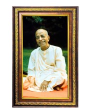 Bhaktivedanta Swami Prabhupada Digital Golden Balck Color Photo Frame | Hindu Religious Wall Decor | 10x16 Inches - Inspirational Wall Art For Office, Home Decor - Ideal Spiritual Gift (F16774)