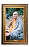 Bhaktivedanta Swami Prabhupada Digital Golden Balck Color Photo Frame | Hindu Religious Wall Decor | 10x16 Inches - Inspirational Wall Art For Office, Home Decor - Ideal Spiritual Gift (F16775)
