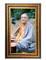 Bhaktivedanta Swami Prabhupada Digital Golden Balck Color Photo Frame | Hindu Religious Wall Decor | 12x18 Inches - Inspirational Wall Art For Office, Home Decor - Ideal Spiritual Gift (F16775)