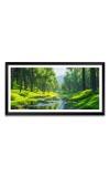 Nature Landscape Floating Frame Scenery Digital Print - (I5822) - 18x36 inch Modern Nature Wall Art for Living Room, Bedroom, Office, Hotels, Drawing Room