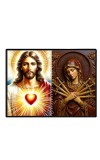 Jesus Christ - Our Lady Of Sorrows Laminated Photo - 11x13 Inches, Divine Blessings For Home & Office And Temple Decoration (F16348)