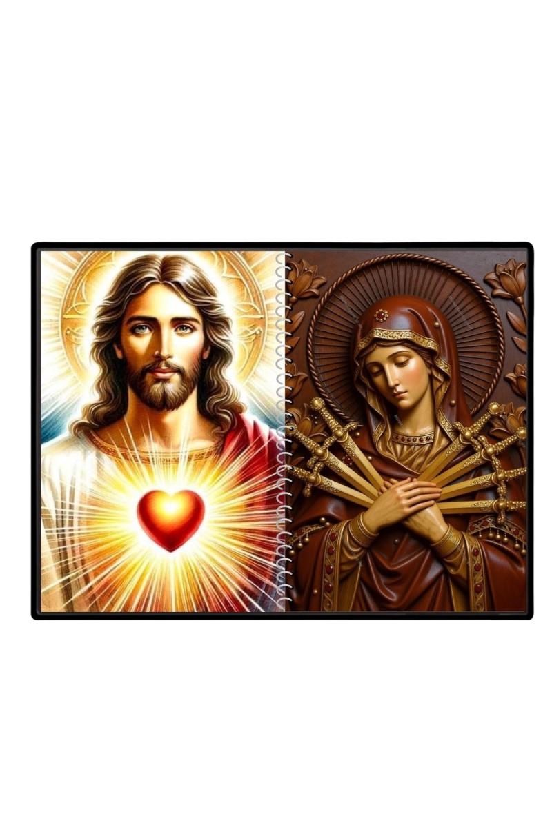 Jesus Christ - Our Lady Of Sorrows Laminated Photo - 11x13 Inches, Divine Blessings For Home & Office And Temple Decoration (F16348)