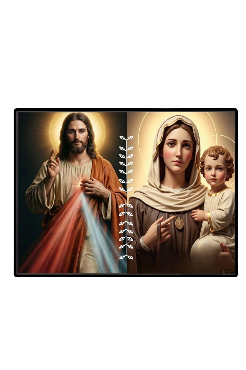 Jesus Lady Of Fatima. Laminated Photo - 7x9 Inches, Divine Blessings For Home & Office And Temple Decoration (F16232)