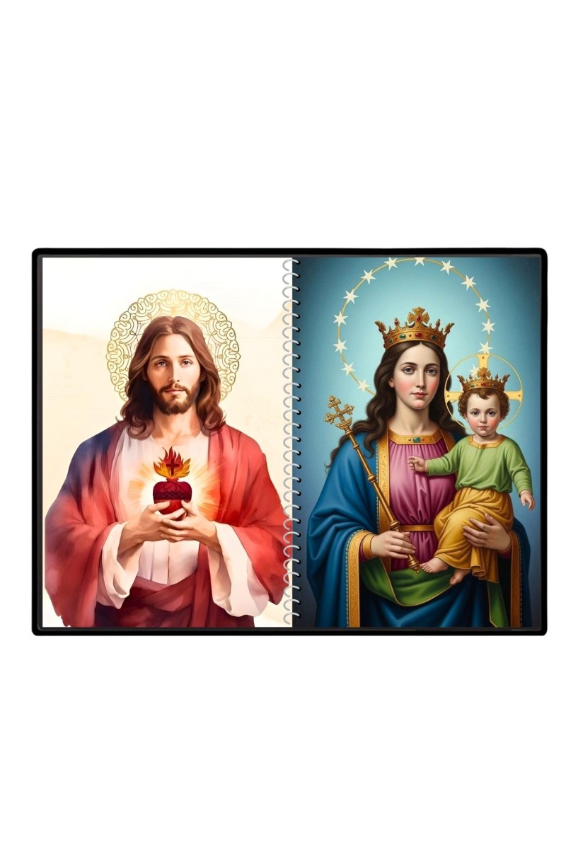 Jesus Christ - Mother Mary Laminated Photo - 11x13 Inches, Divine Blessings For Home & Office And Temple Decoration (F16411)