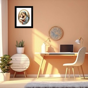 Mother Mary and Baby Jesus Colored Photograph |Divine Wall Art | Perfect for Home or ReligiousDecoration | Devotional wall art