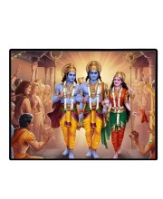 Lord RamSiya Laxman Laminated Photo - 9x11 Inches, Divine Blessings For Home & Office And Temple Decoration (F16108)