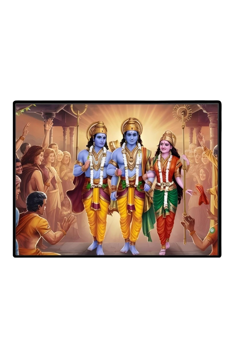 Lord RamSiya Laxman Laminated Photo - 9x11 Inches, Divine Blessings For Home & Office And Temple Decoration (F16108)