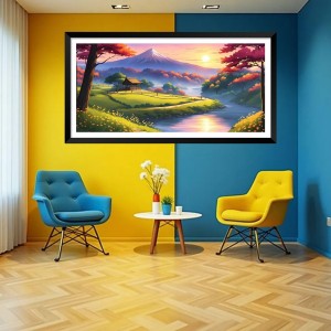 Nature Landscape Floating Frame Scenery Digital Print - (I5621) - 18x36 inch Modern Nature Wall Art for Living Room, Bedroom, Office, Hotels, Drawing Room Nature Landscape Floating Frame Scenery Digital Print - (I5621) - 18x36 inch Modern Nature Wall Art for Living Room, Bedroom, Office, Hotels, Drawing Room