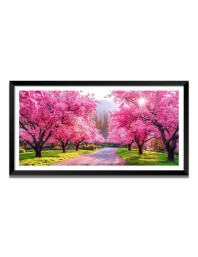 Nature Landscape Floating Frame Scenery Digital Print - (I5837) - 12x24 inch Modern Nature Wall Art for Living Room, Bedroom, Office, Hotels, Drawing Room