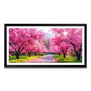 Nature Landscape Floating Frame Scenery Digital Print - (I5837) - 24x36 inch Modern Nature Wall Art for Living Room, Bedroom, Office, Hotels, Drawing Room
