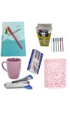 Combo of Exclusive Diary, Fort Ball Pen Box, Coffee Mug, Metal Pen Holder, Stapler & Pins (Office Combo/Writing Combo)