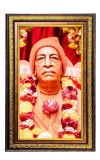 Bhaktivedanta Swami Prabhupada Digital Golden Balck Color Photo Frame | Hindu Religious Wall Decor | 10x16 Inches - Inspirational Wall Art For Office, Home Decor - Ideal Spiritual Gift (F16773)