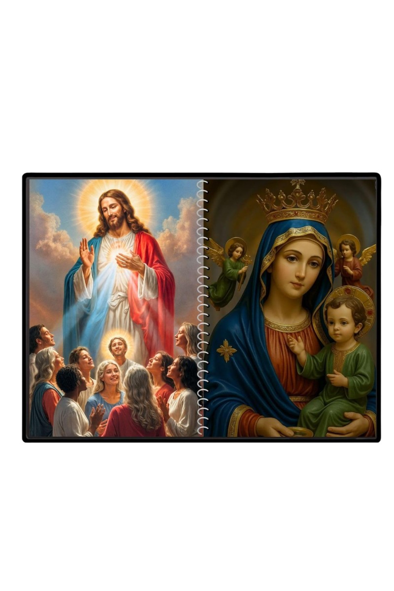 Jesus Christ - Our Lady Of Perpetual Help Laminated Photo - 11x13 Inches, Divine Blessings For Home & Office And Temple Decoration (F16366)