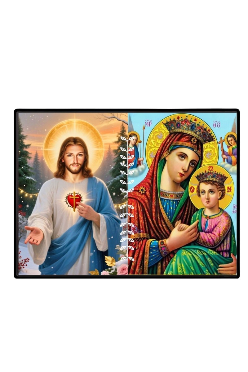 Jesus Lady Of Velankanni Laminated Photo - 13x15 Inches, Divine Blessings For Home & Office And Temple Decoration (F16209)