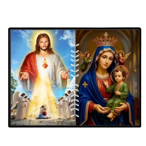 Jesus Lady Of FatimaLaminated Photo - 9x11 Inches, Divine Blessings For Home & Office And Temple Decoration (F16228)