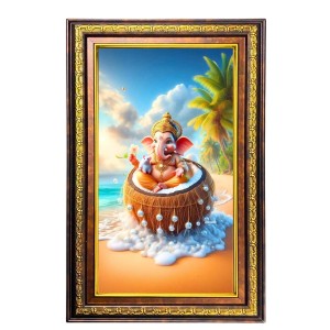 Lord Ganesha Digital Golden Balck Color Photo Frame | Hindu Religious Wall Decor | 18x24 Inches - Inspirational Wall Art For Office, Home Decor - Ideal Spiritual Gift (F16814) Lord Ganesha Digital Golden Balck Color Photo Frame | Hindu Religious Wall Decor | 18x24 Inches - Inspirational Wall Art For Office, Home Decor - Ideal Spiritual Gift (F16814)