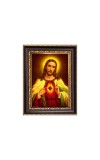 Jishu Christa Jesus Digital Print Photo 8.7x10.7 inches - Vibrant Religious Wall Art for Home or Office Decor.