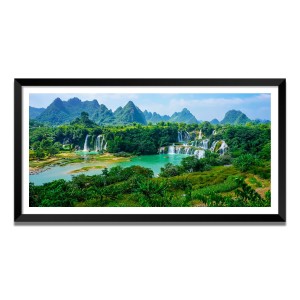 Nature Landscape Floating Frame Scenery Digital Print - (I5539) - 18x36 inch Modern Nature Wall Art for Living Room, Bedroom, Office, Hotels, Drawing Room