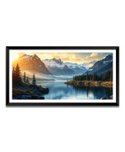 Nature Landscape Floating Frame Scenery Digital Print - (I5541) - 12x24 inch Modern Nature Wall Art for Living Room, Bedroom, Office, Hotels, Drawing Room