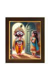 Hitech Sales | Traditional Indian Art: Lord Jagannath with Devotee - Framed Wall Art for Home Decoration And Gifting Size: 10x12 inch.