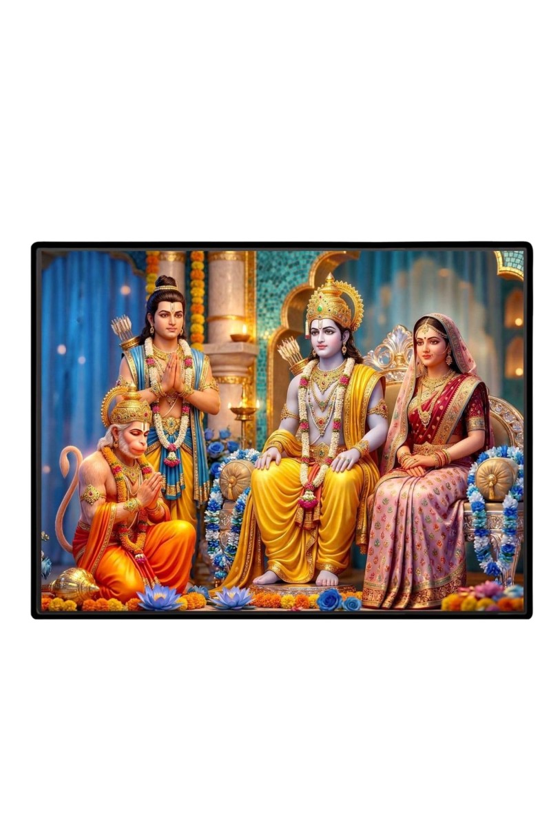 Lord RamSiya Laxman Laminated Photo - 9x11 Inches, Divine Blessings For Home & Office And Temple Decoration (F16114)